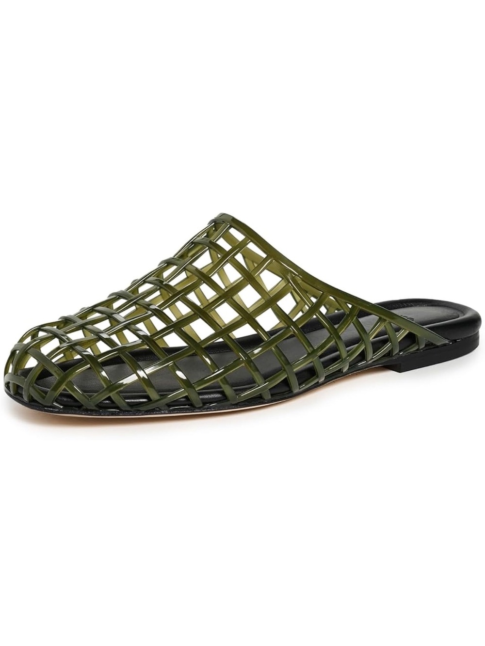 Vince Barcelona Jelly Chive Woven Slide Mules